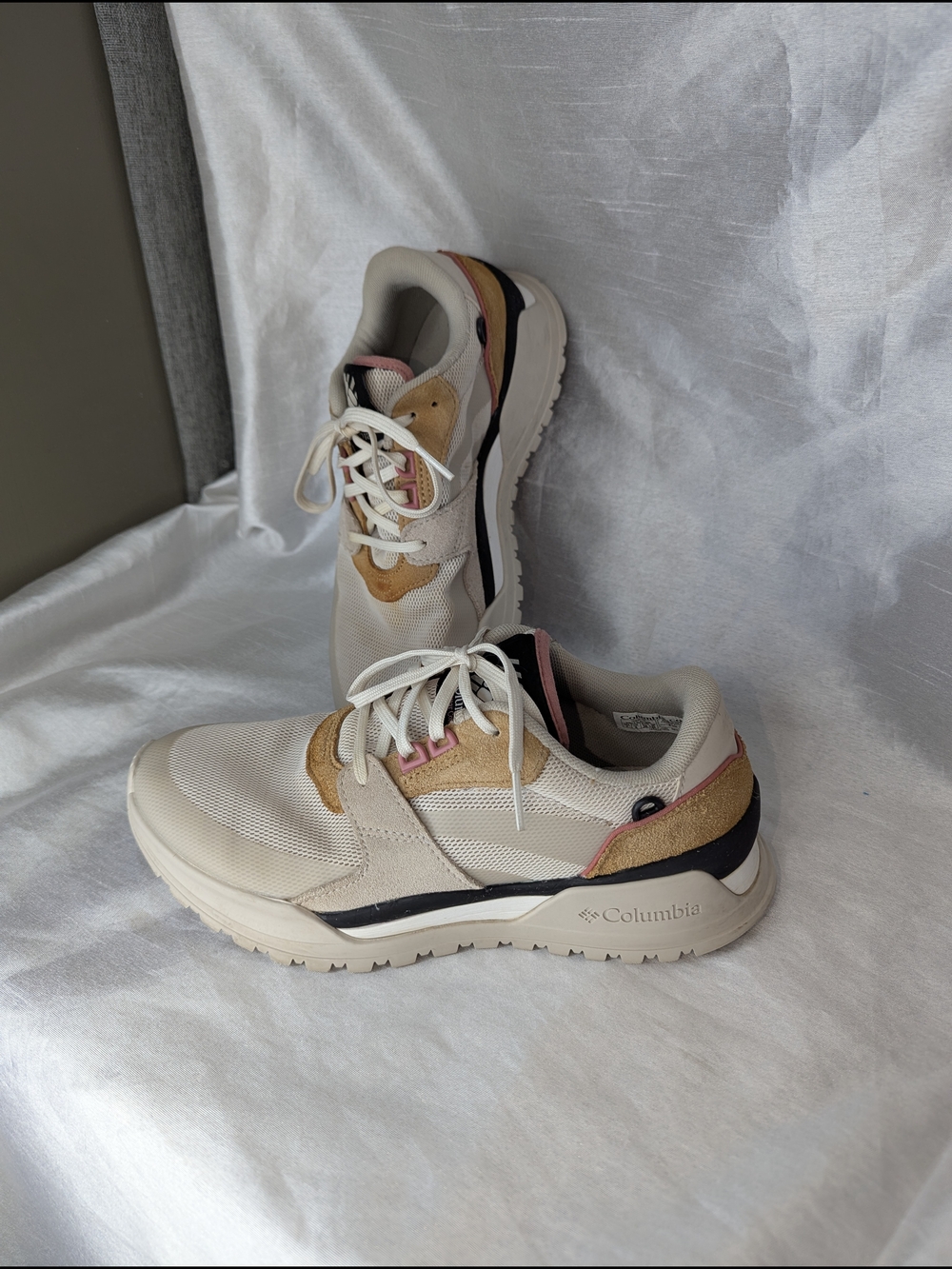 The Columbia Women's Athletic Sneakers in Beige And Tan are a stylish and